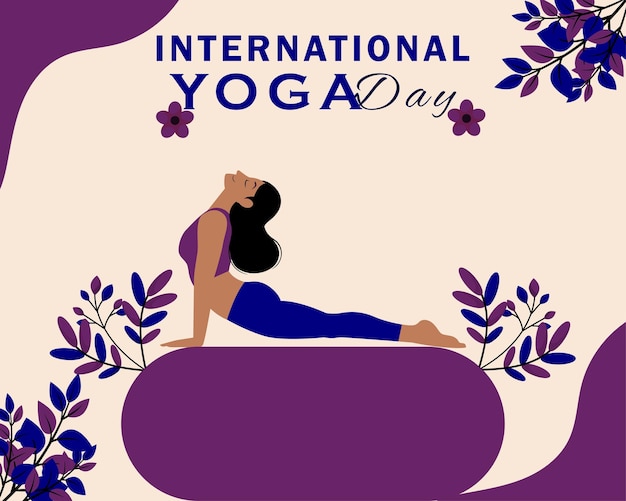 International yoga day vector illustration design for social media poster and banner