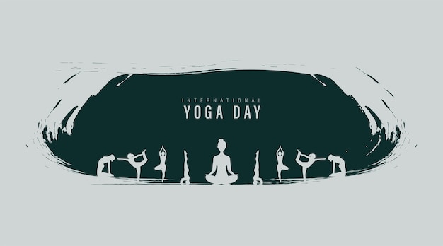 International yoga day vector illustration