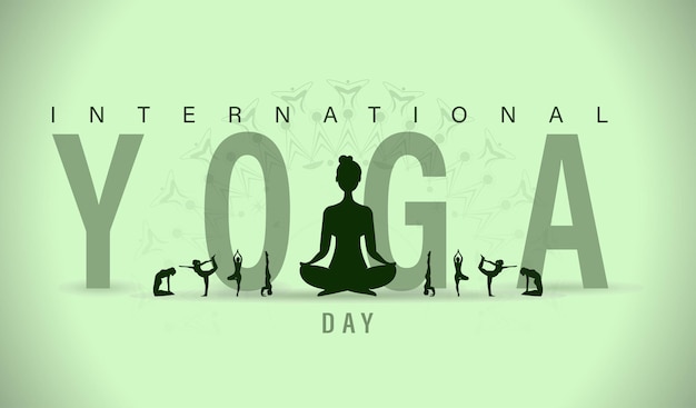 International yoga day vector illustration