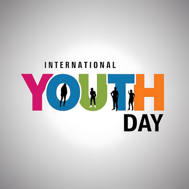 International Youth Day Celebration Vector Image Illustration