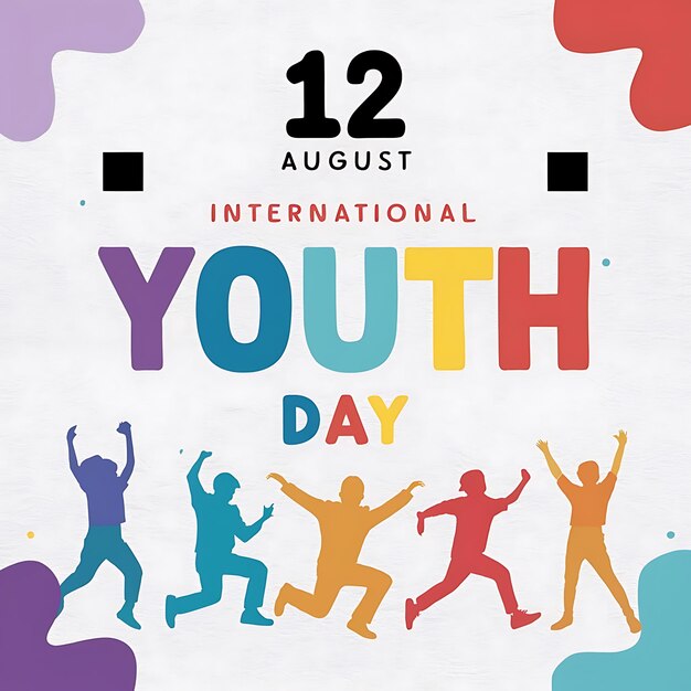 Vector international youth day celebration vector image illustration