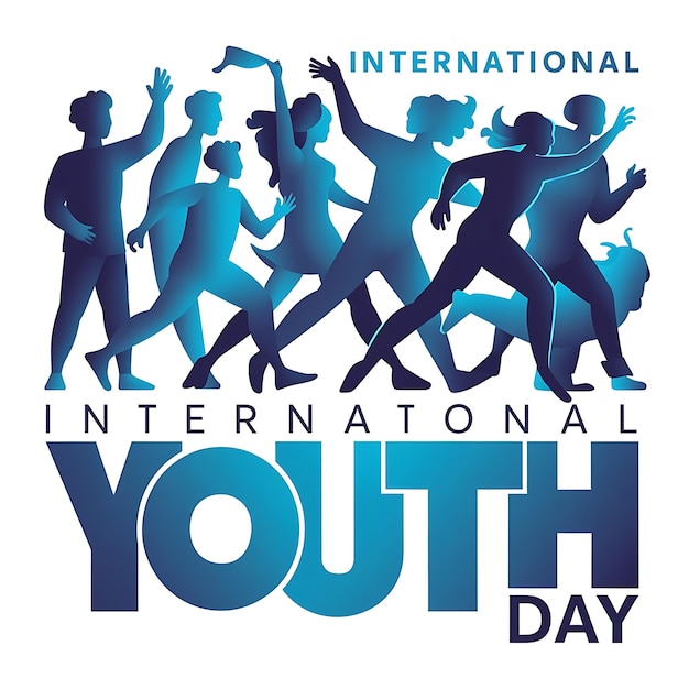 International Youth Day Celebration Vector Image Illustration