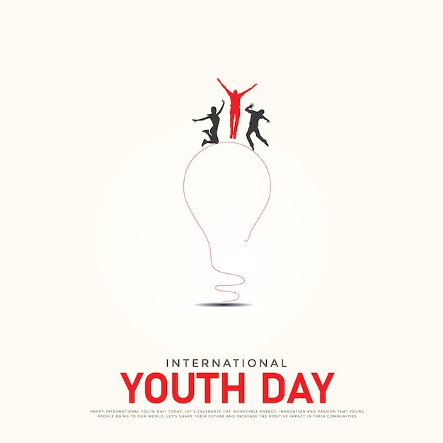 International youth day Creative Ads 3D illustrations