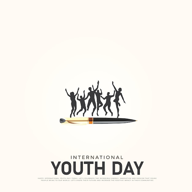 International youth day Creative Ads 3D illustrations