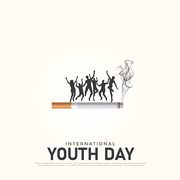 International youth day Creative Ads 3D illustrations