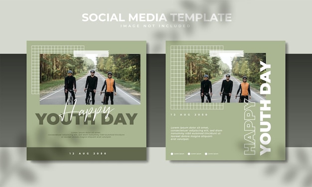 International youth day design for social media post