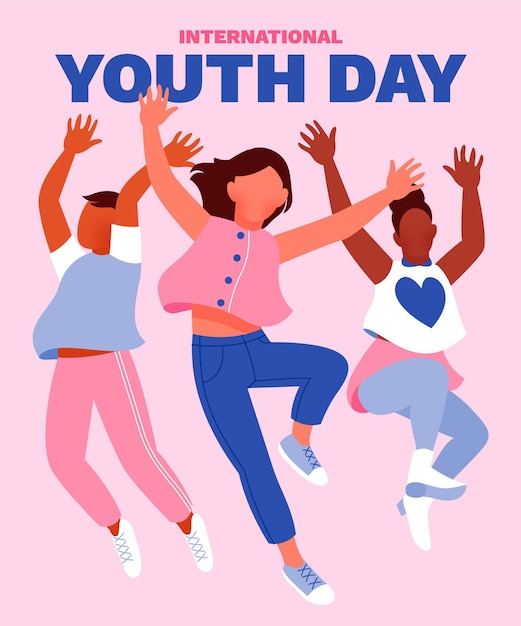 International youth day illustration