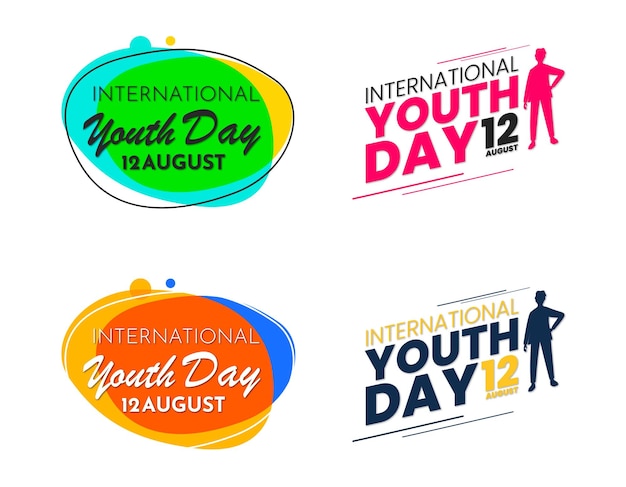 International Youth day Typography Style