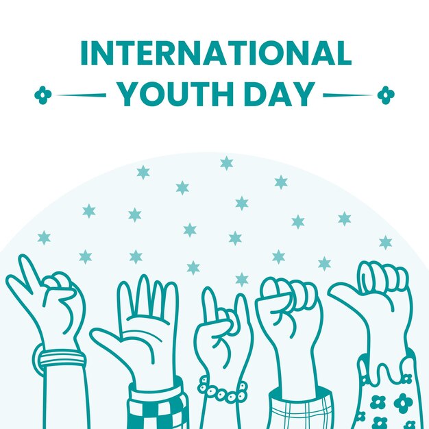 Vector international youth day