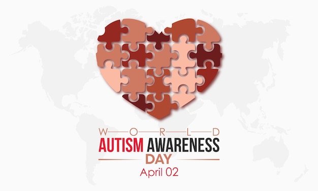 Internationally recognized Annual awareness concept of World Autism Awareness Day Health concept of April 02