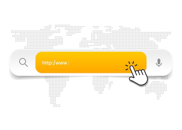 Vector internet browser search engine search bar for ui mobile app search address and navigation bar