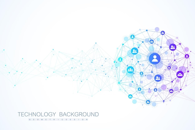 Internet connection background and technology graphic design