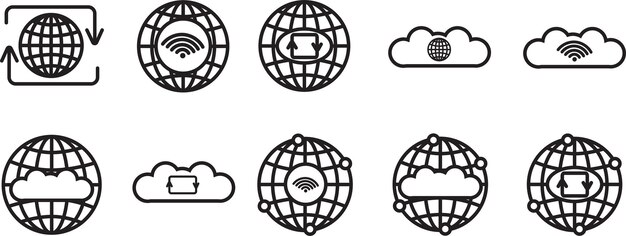 Internet Flat Icon Set