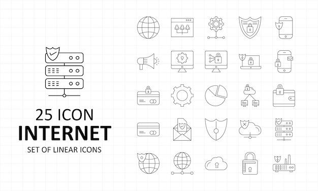 Internet Icon Sheet Pixel Perfect Icons