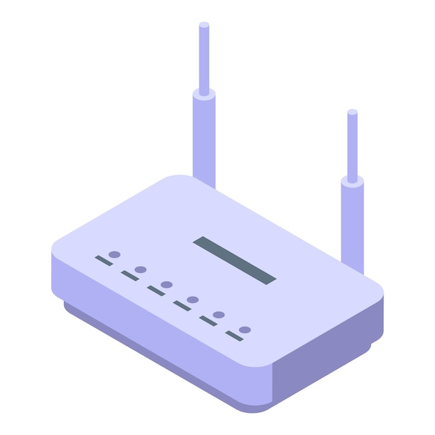 Internet modem icon isometric vector Wireless device