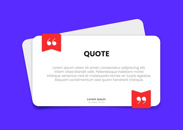 Internet social media carousel post 3D testimonial banner quote infographic empty speech bubble