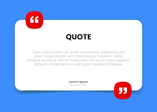 Internet social media carousel post 3d testimonial banner quote infographic empty speech bubble