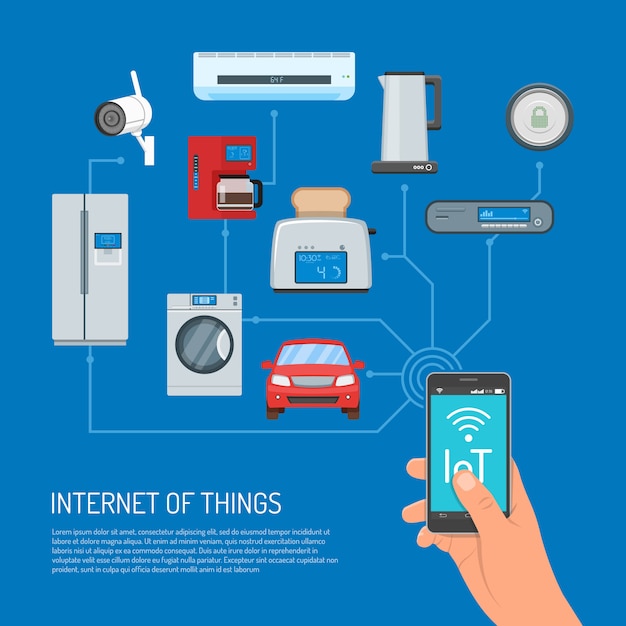 Internet of Things   concept illustration in flat design