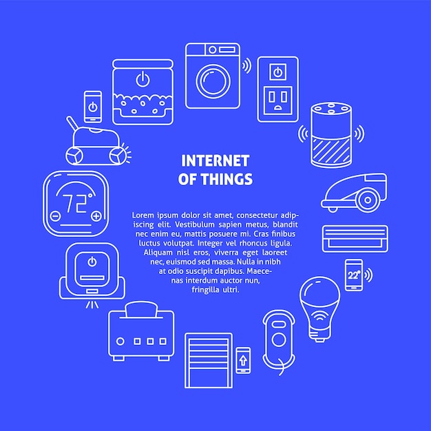 Internet of things concept poster template