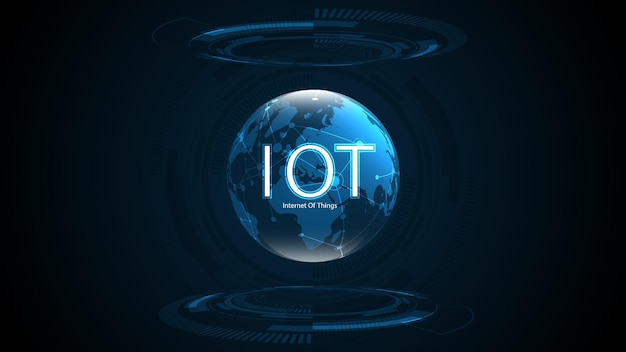 Internet of things. IOT connectivity concept. Network global connecting technology background