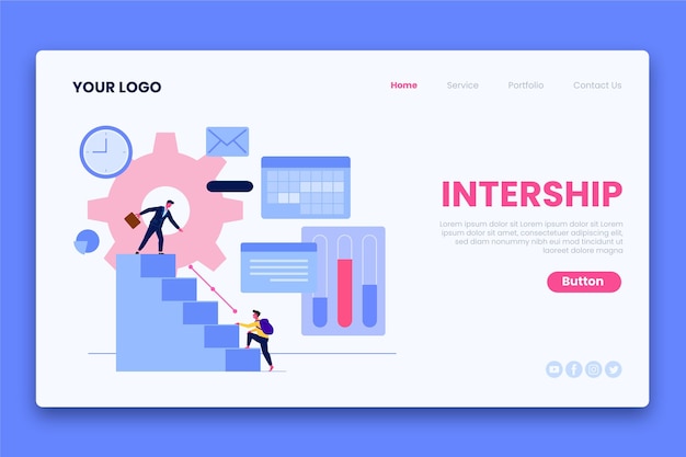 Internship job landing page