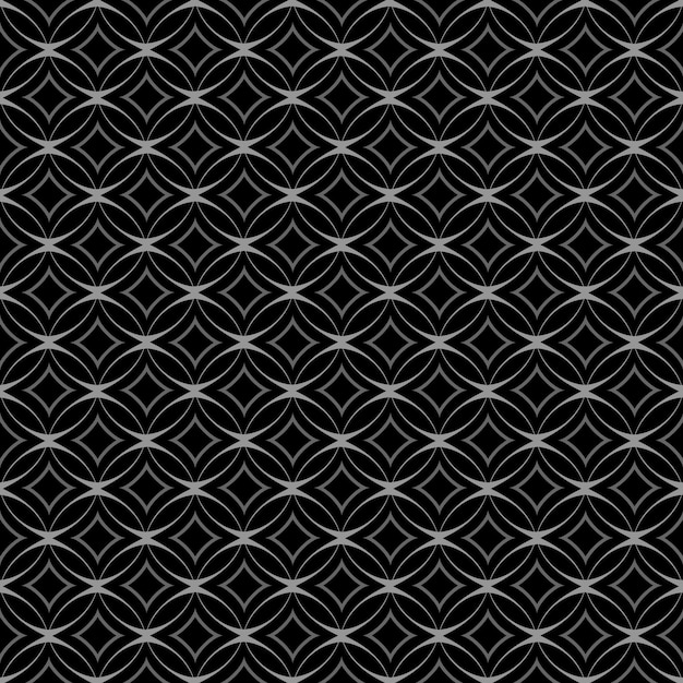 Intertwined seamless pattern with circles