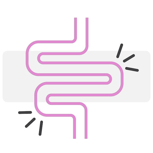 Intestine icon. Medical symbol. Internal organs of a person. Vector illustration. EPS 10.