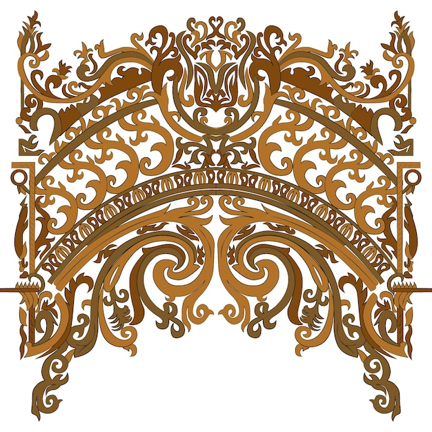 Vector an intricate and detailed ornate design on a clean white background