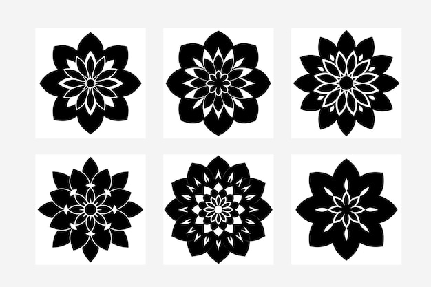 Intricate Mandala silhouette Vector Art Illustration Design