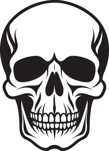 Intricate Skull Icon Vector with Artistic Flourishes and Unique Design Features