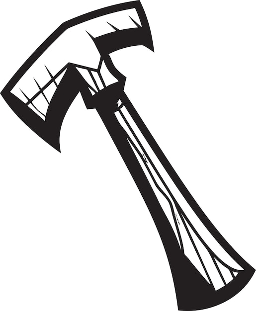 Intricate Woodcut Axe Vector Picture