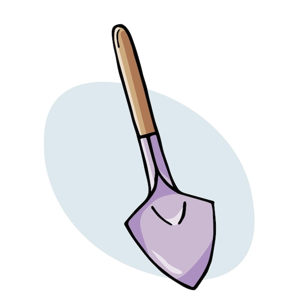 Inventory for the care of house plants shovel scoop colorful drawing