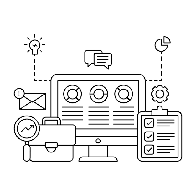 Inventory management illustration in unique design