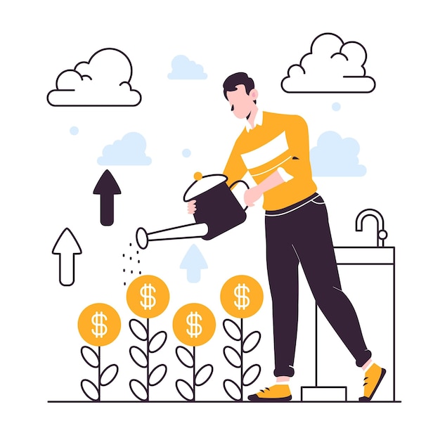 Investing concept illustration