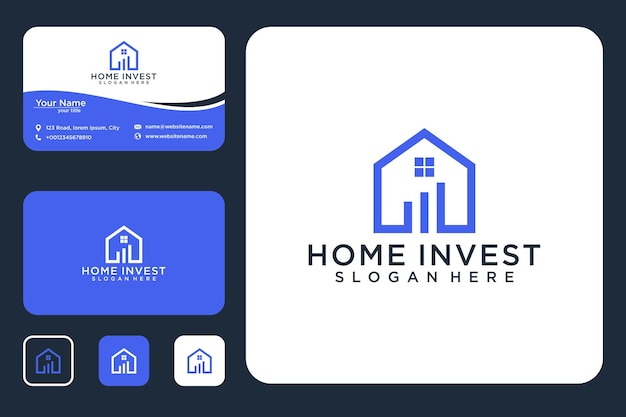 investment house Logo design and business card