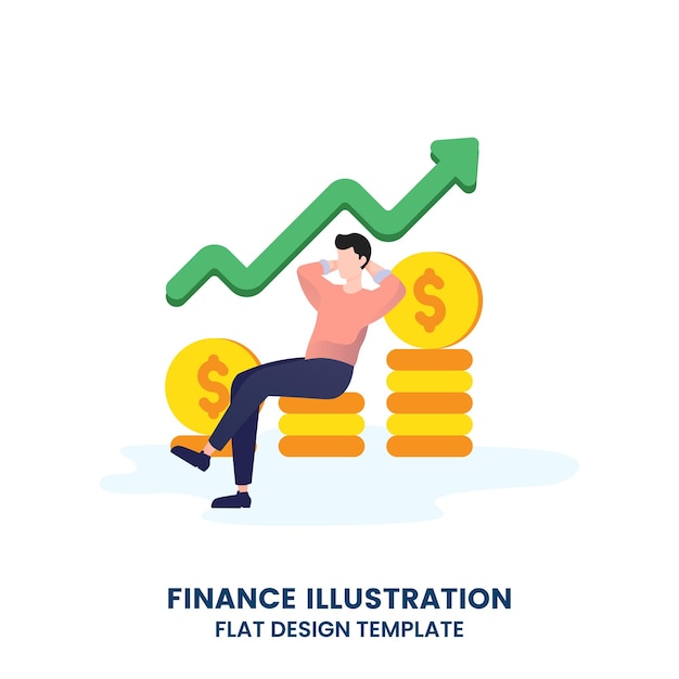 Investment illustration set People characters investing money in self development knowledge and education