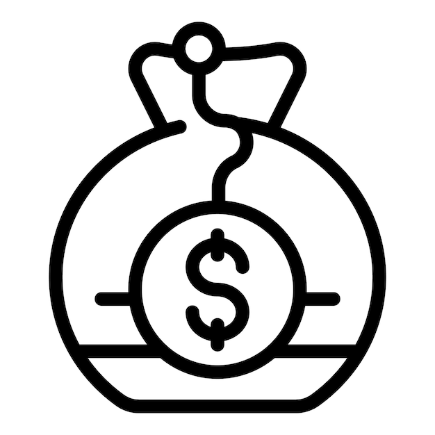 Investment return icon outline vector Trade business earnings