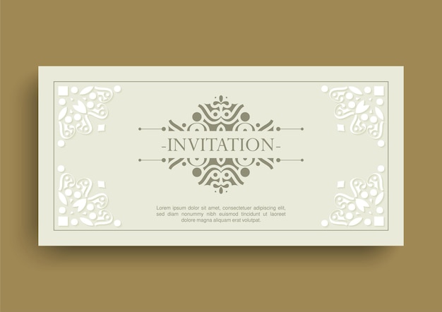 Vector invitation card vector design vintage style