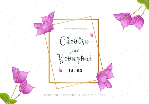 The invitation to the wedding