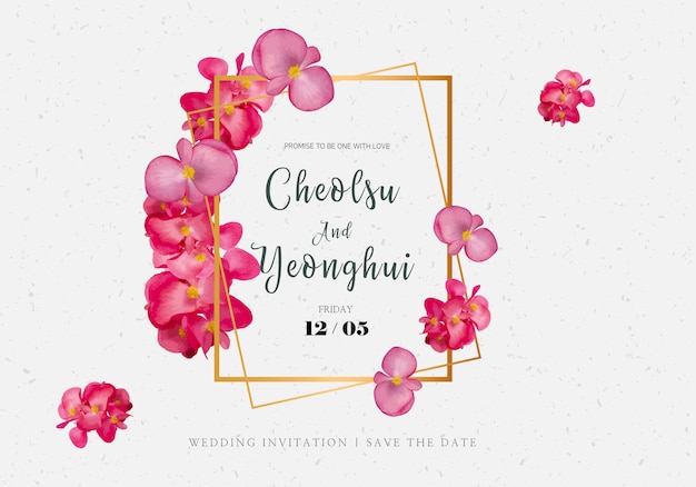 The invitation to the wedding