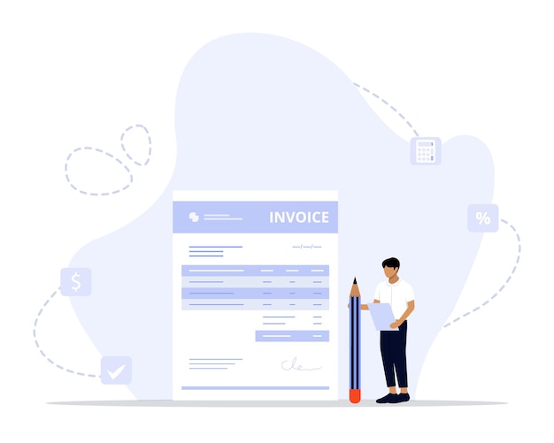 Invoice concept illustration