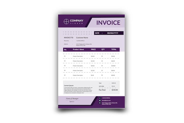 Invoice design eps Invoice vector Invoice design ai Simple invoice design eps Invoice image sample