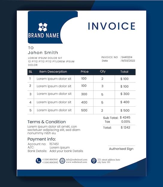 invoice design template