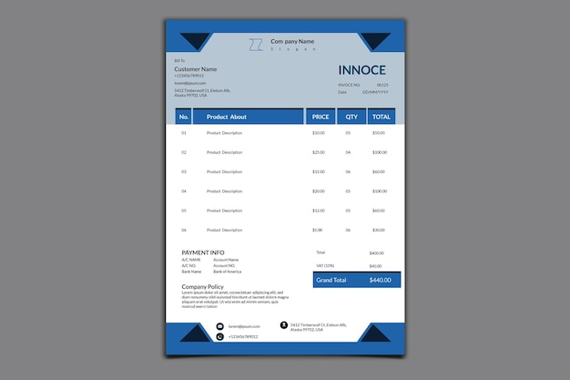 Invoice design vector Cash memo design vector Bill memo format Invoice template Memo invoice template