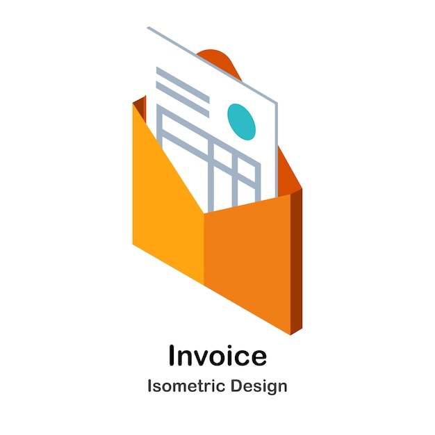 Invoice Isometric Illustration