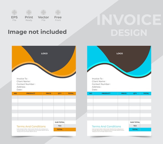 Invoice minimal design template Bill form business invoice accounting