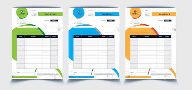 Invoice Note Design