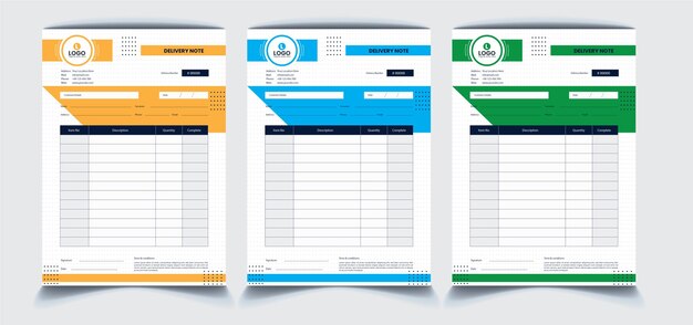 Invoice Note Design