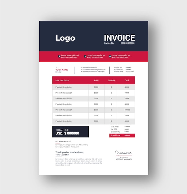 Invoice Tamplete Design