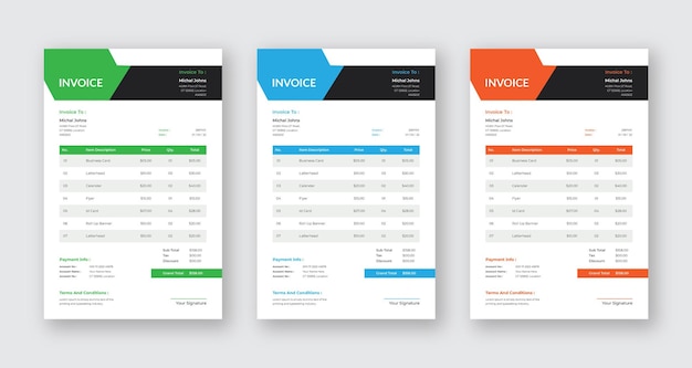 invoice template design    